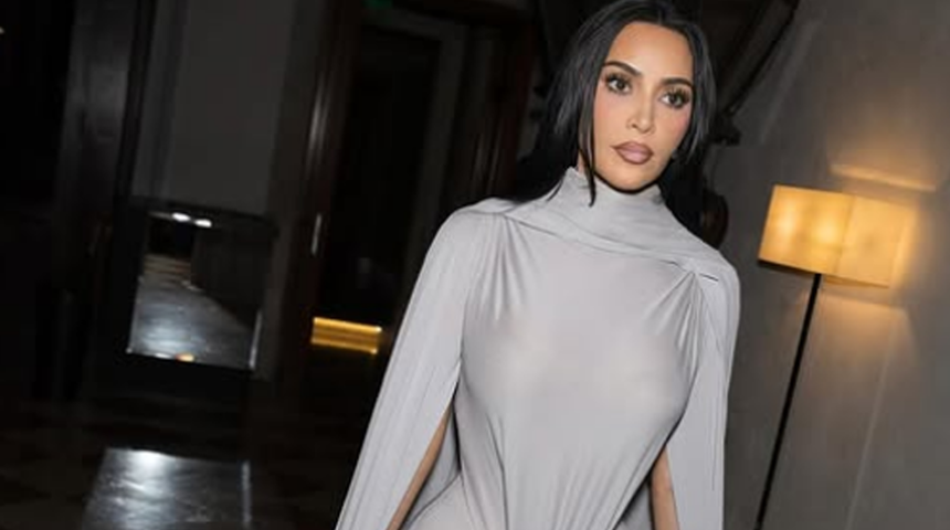 Kim Kardashian'ın kıyafeti çok konuşuldu! Ön kısmına kimse anlam veremedi