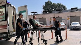 Bursa'da işçi bacağını kesti! Apar topar hastaneye kaldırıldı