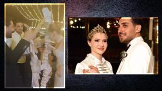 Otilia Bruma'nın dekolteli gelinliği olay oldu! Damat karısını paraya boğdu