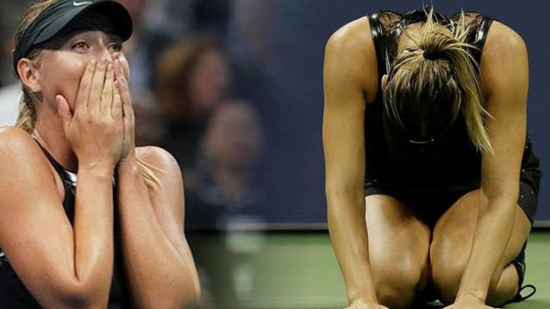 G&uuml;zel tenis&ccedil;i Sharapova g&ouml;zyaşlarını tutamadı