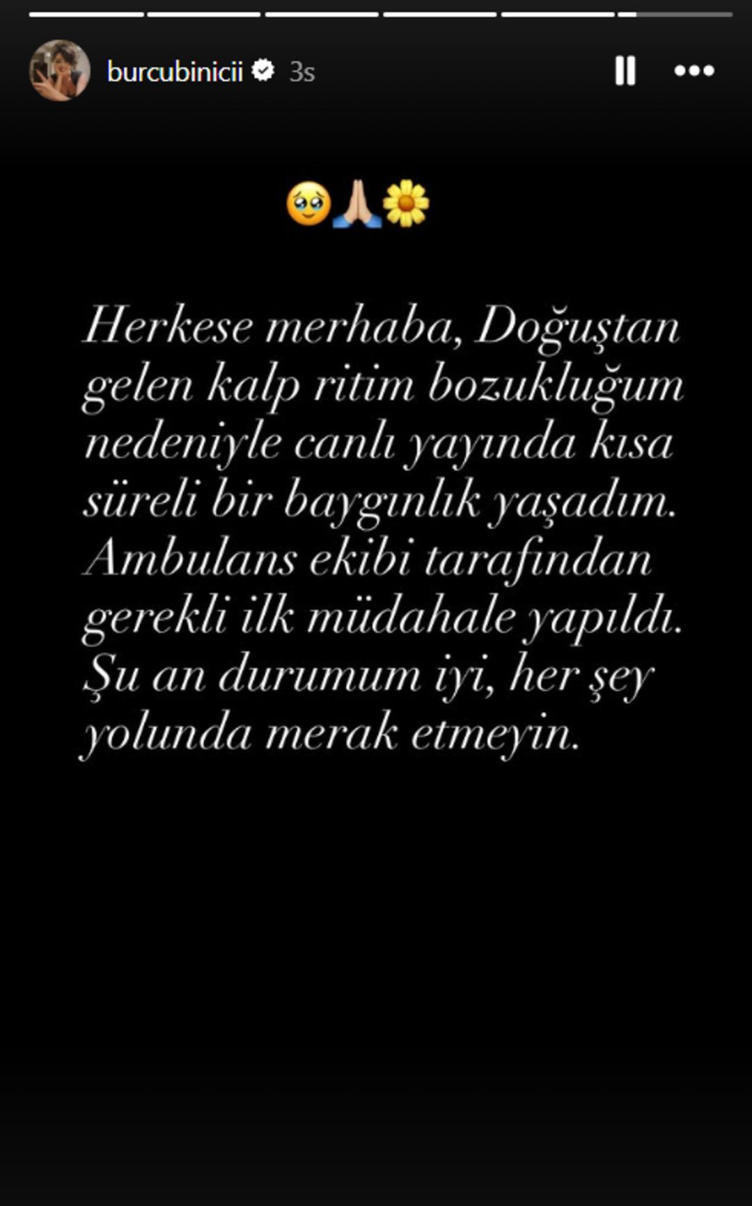 Oyuncu Burcu Binici canlı yayında bayıldı! Sağlık durumu... 2