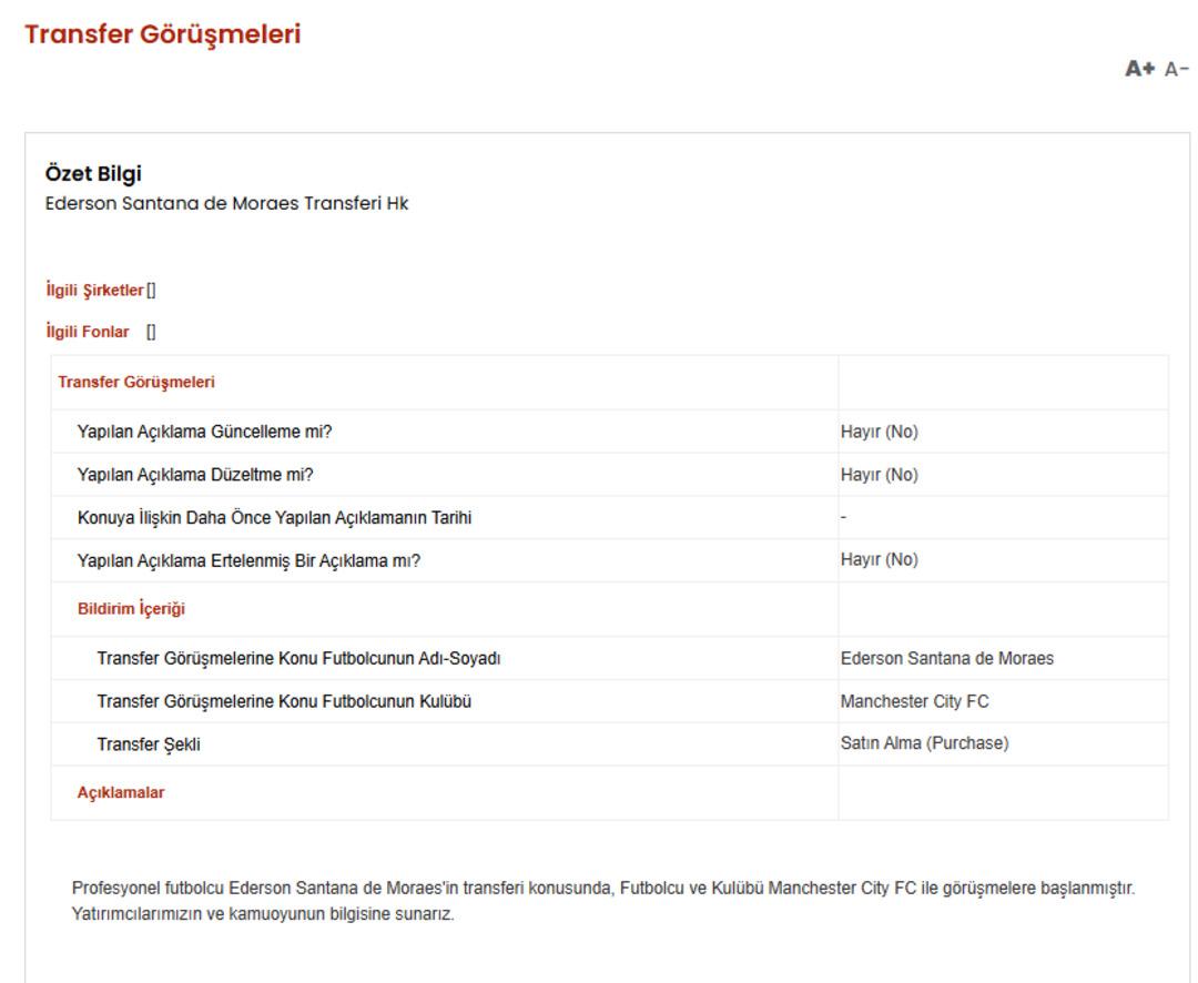 SON DAKİKA: Fenerbahçe Ederson transferini resmen duyurdu! KAP açıklaması geldi... 1