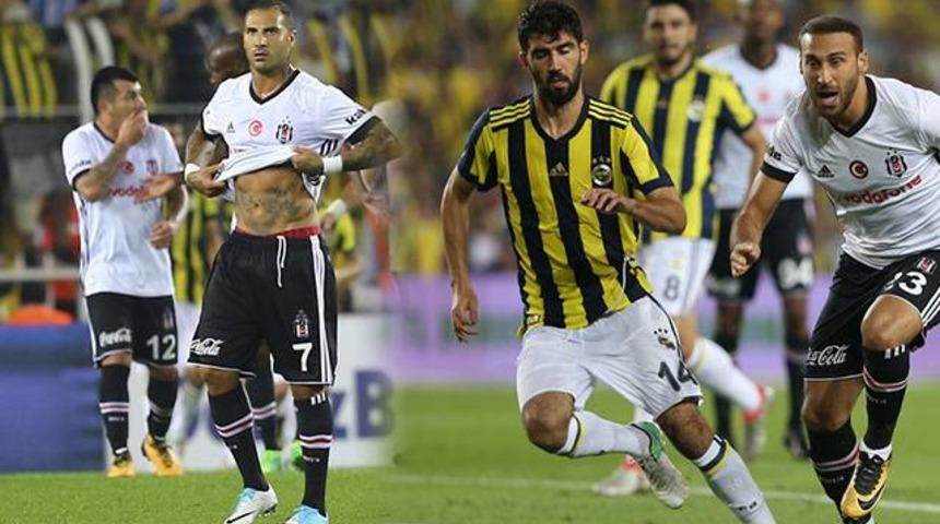 Fenerbah&ccedil;e-Beşiktaş derbisine kırmızı kart damgası! 4 isim atıldı