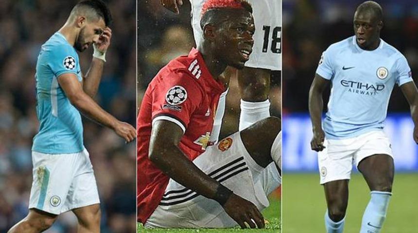 Pogba, Ag&uuml;ero ve Mendy'nin sakatlıkları Manchester ekiplerini d&uuml;ş&uuml;nd&uuml;r&uuml;yor
