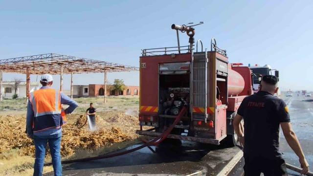 Saman yüklü tırda yangın paniği 3