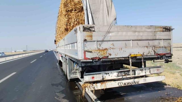 Saman yüklü tırda yangın paniği 1
