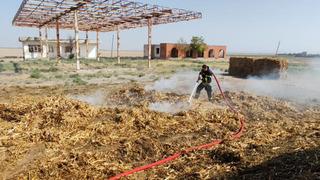 Saman yüklü tırda yangın paniği