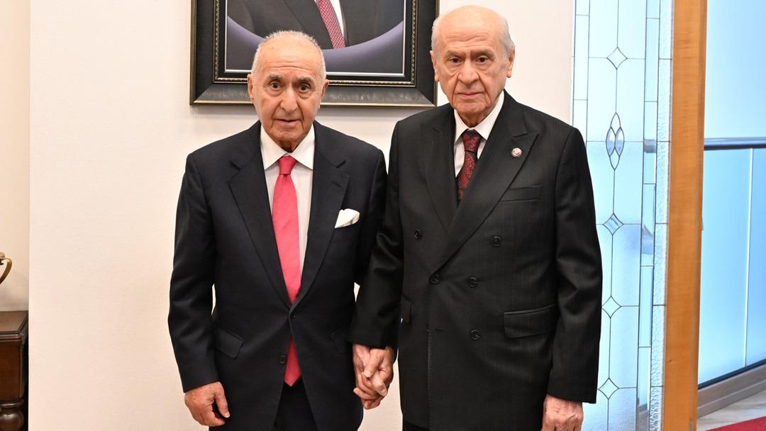 Sürpriz ziyaret! CHP eski Genel Başkanı Hikmet Çetin, MHP lideri Bahçeli yle görüştü 3