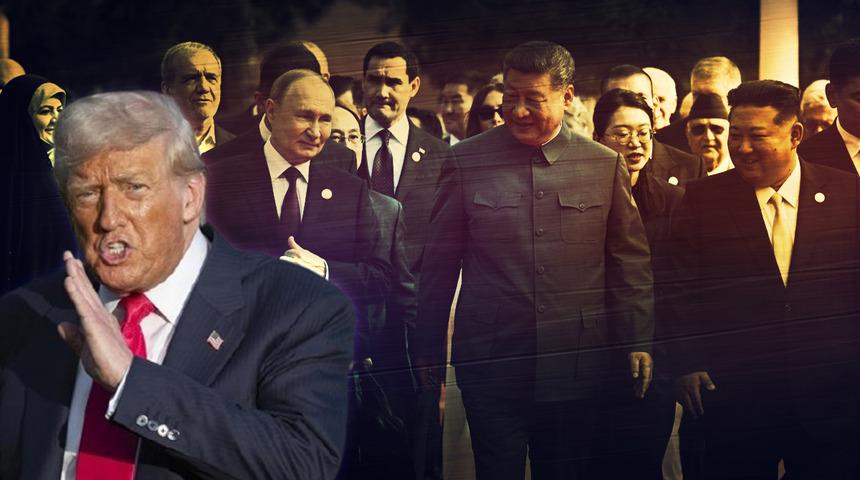 Şi, Putin ve Kim Jong Un'dan tarihi fotoğraf! Trump'tan ilk tepki geldi: "ABD'ye komplo kuruyorlar"