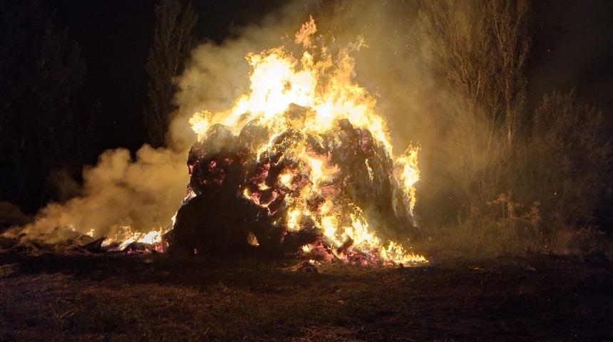 Hakkari Yüksekova’da ot yangını