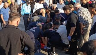 Sivas'ta bir kişinin yaralandığı motosiklet kazası güvenlik kamerasında
