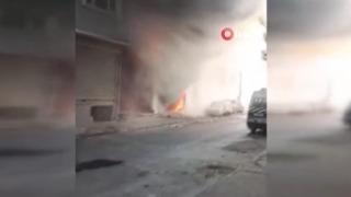 Bağcılar’da oto tamircisinde korkutan yangın