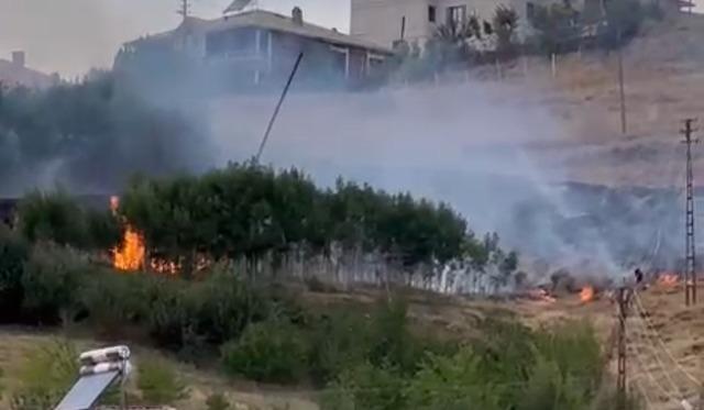 Yüksekova’da anız yangını 2