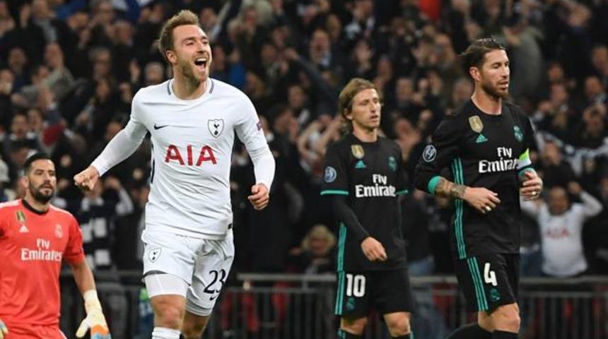 C&uuml;neyt &Ccedil;akır y&ouml;netti, Tottenham Real Madrid'i dağıttı