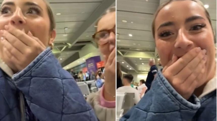 Havaalanında anons sistemini ele ge&ccedil;irdi! Herkes şaka sandı ama ger&ccedil;ek &ccedil;ıktı, ortalık karıştı