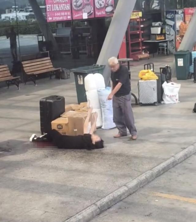 Otogarda kızını vuran babayı vatandaşlar darbetti 3