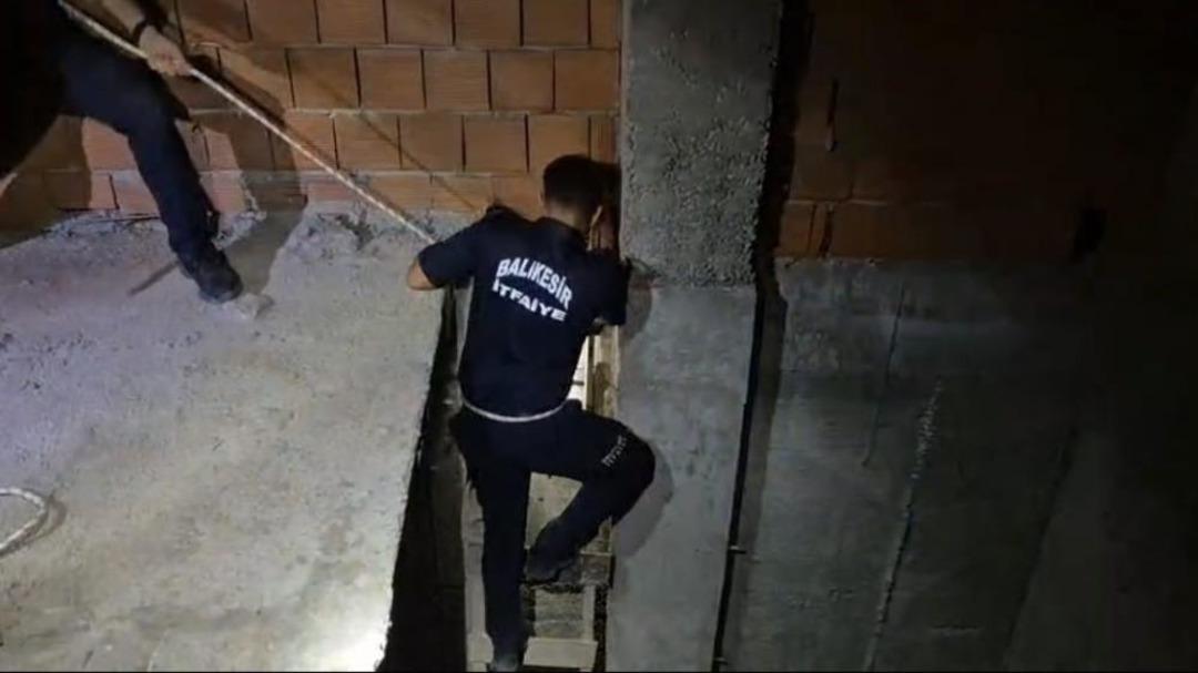 İnşaattan kadının  imdat  çığlıkları yükseldi, ekipler harekete geçti! Bu halde bulundu 2