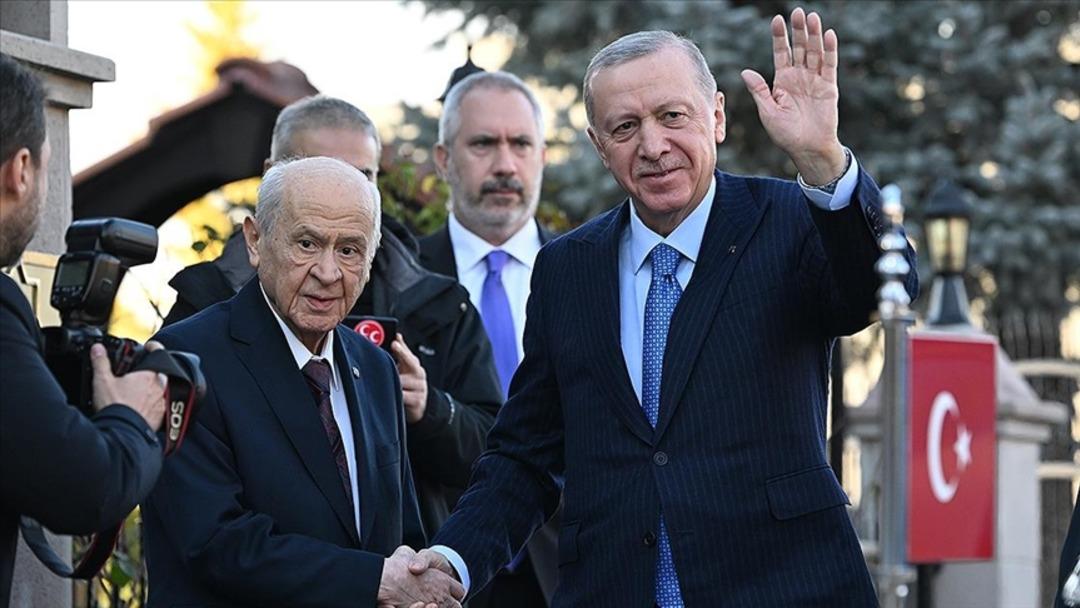 Son dakika | Gözler Ankara ya çevrildi! Cumhur İttifakı nda sürpriz görüşme: Cumhurbaşkanı Erdoğan ile Bahçeli bir araya geldi 1