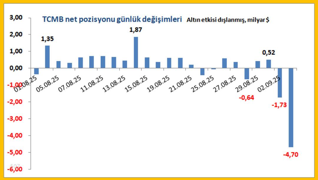 Merkez Bankası ndan 2 günde 6,5 milyar dolarlık satış 1