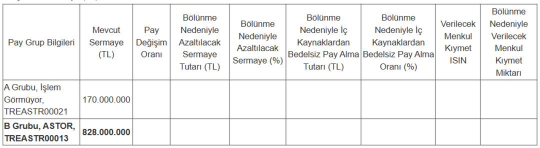 ASTOR’dan kısmi bölünme kararı: Ayrı bir şirkete devir yapılıyor 1