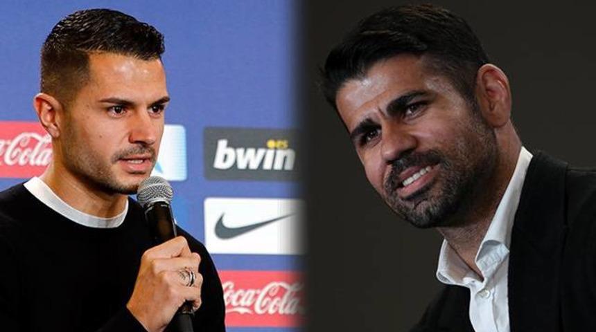 Atletico Madrid Diego Costa ve Vitolo'yu basına tanıttı
