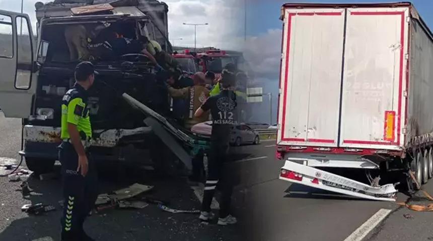 Kuzey Marmara Otoyolu'nda kamyonet TIR'a çarptı!