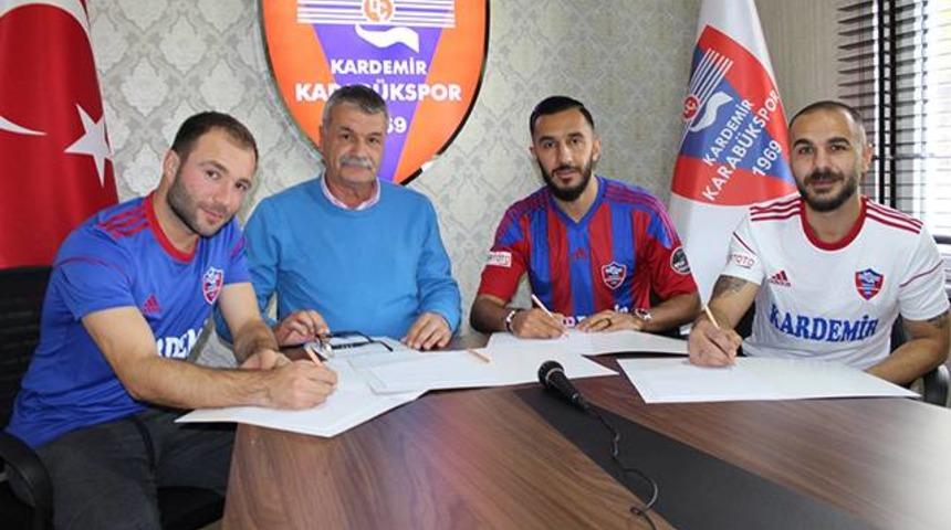 Karab&uuml;kspor Murat Akın, Yusuf Akbulut, Aican Karadağ ve Leandrinho ile s&ouml;zleşme imzaladı