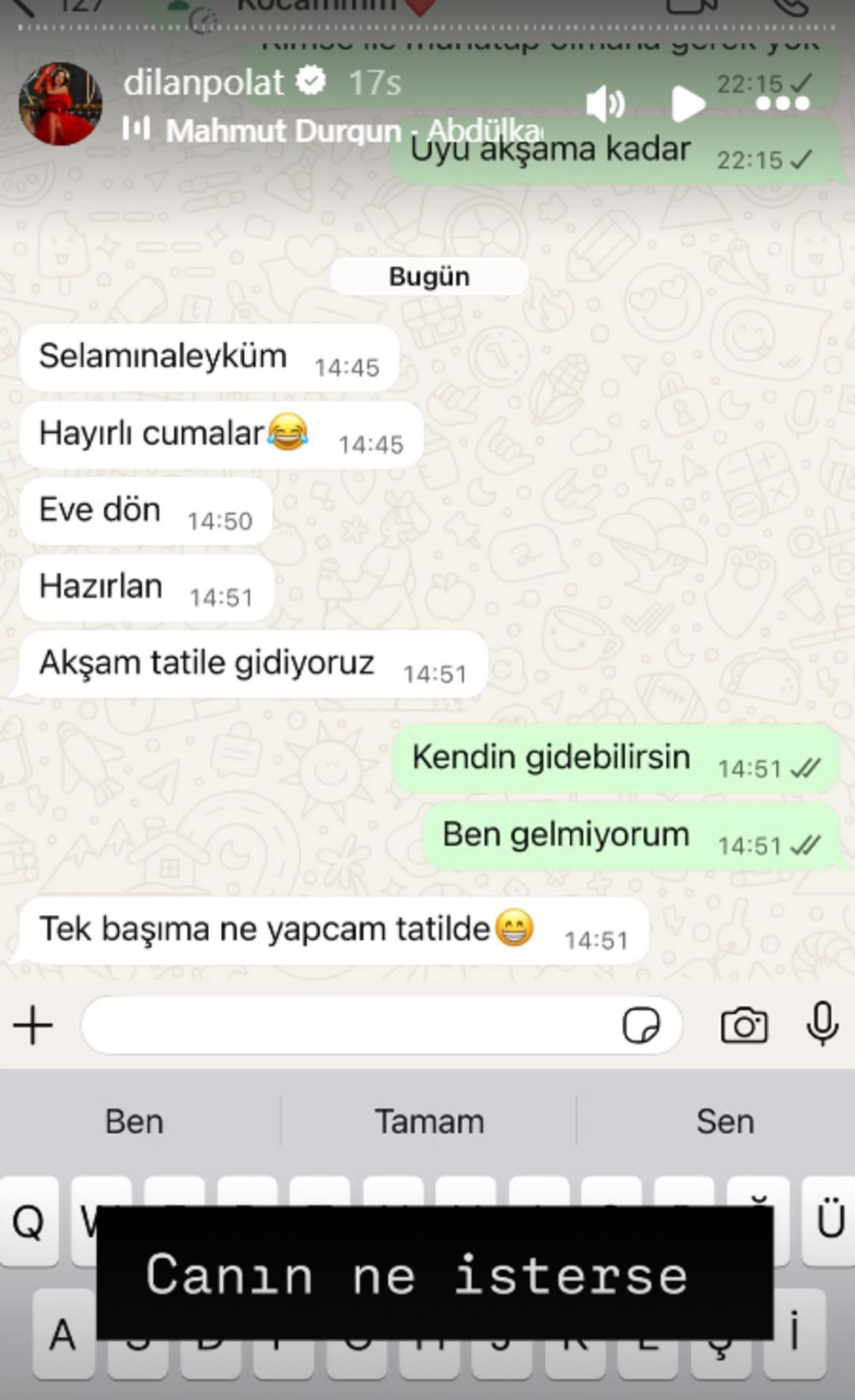 Evden kovulan Dilan Polat kocası Engin Polat ile mesajlarını ifşa etti! "Kertenkeleye benziyorsun" 1