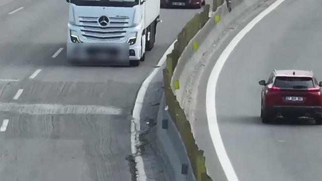 Sol şeridi ihlal eden tır ve kamyon sürücülerine para cezası