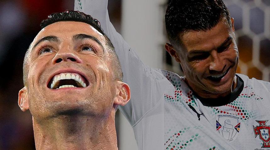 40 yaşındaki Cristiano Ronaldo gençlere nazire yapıyor! Çıktığı maçta yine 2 tane attı