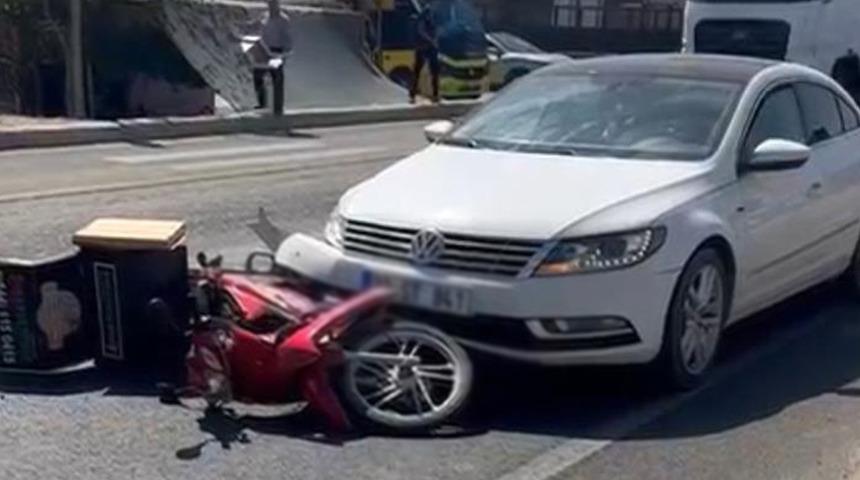 Mardin'de otomobil ile motosiklet çarpıştı: 1 yaralı