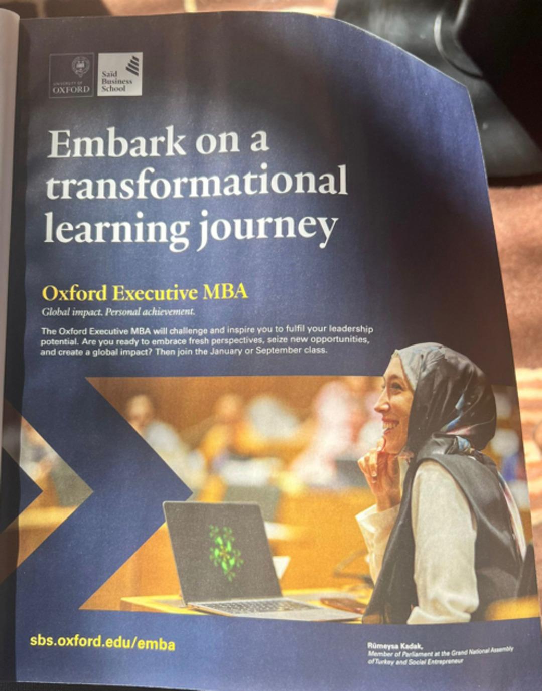 AK Parti İstanbul Milletvekili Rümeysa Kadak, Oxford un yeni reklam yüzü oldu 1