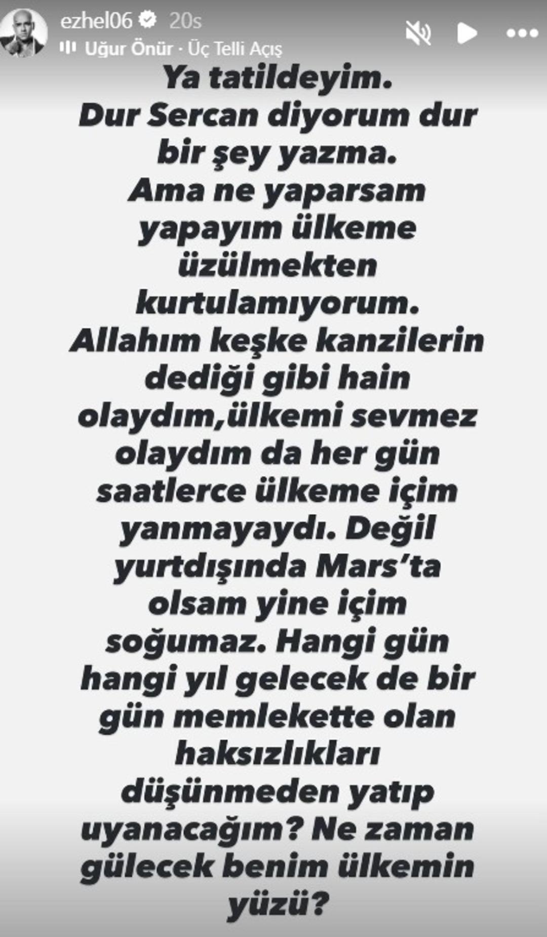 Türkiye yi terk etmişti! Ünlü rapçi Ezhel yine kendini tutamadı!  Keşke hain olaydım   2