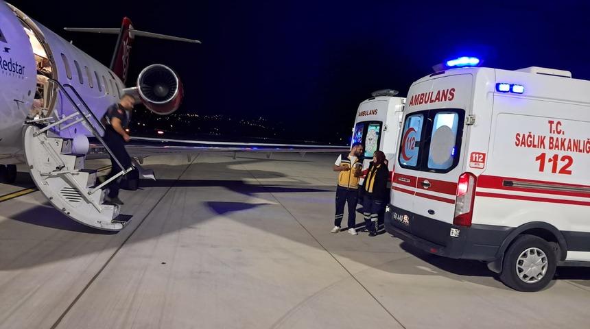 Tokat'ta ambulans uçak 4,5 aylık bebek için havalandı