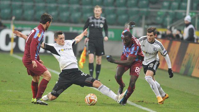 Legia Varşova - Trabzonspor maçından kareler