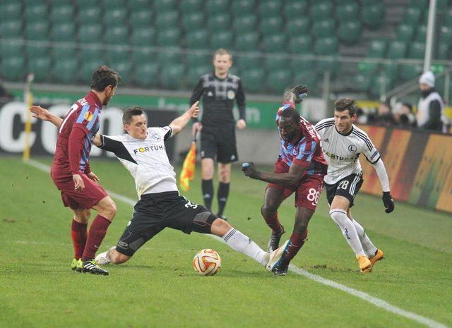 Legia Varşova - Trabzonspor maçından kareler