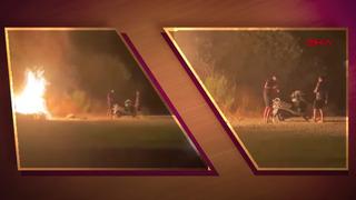 Yer: Muğla! Ormanı ateşe verip böyle kaçmışlar: O anlar saniye saniye kamerada