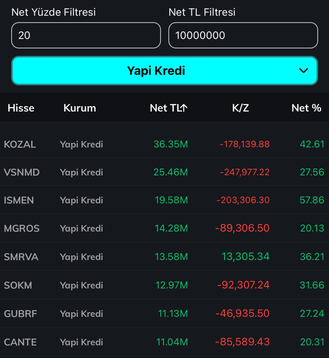 BIST 100 satışa direnirken Yapı Kredi o hisselerde yüklü alım yaptı 4
