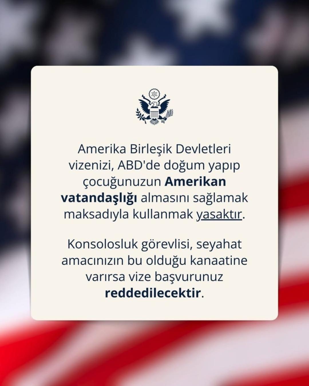 ABD den Türk vatandaşlarına uyarı!  Bunun için gelmeyin, vizenizi iptal ederiz  1