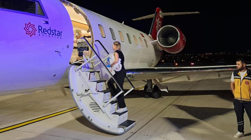 Kalp hastası bebek, ambulans uçakla sevk edildi