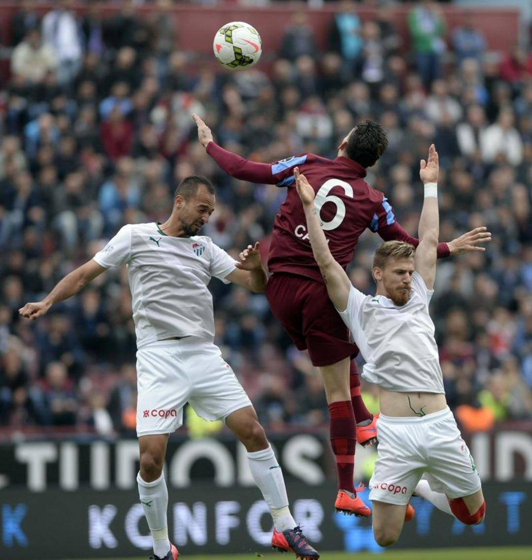 Trabzonspor - Bursaspor ma&ccedil;ından kareler