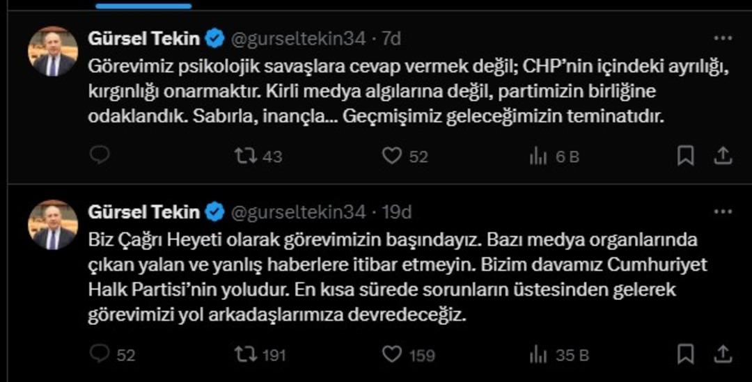 CHP den  Kayyum bitti  çıkışı gelmişti! Gürsel Tekin den yanıt geldi: "Biz Çağrı Heyeti olarak görevimizin başındayız" 4