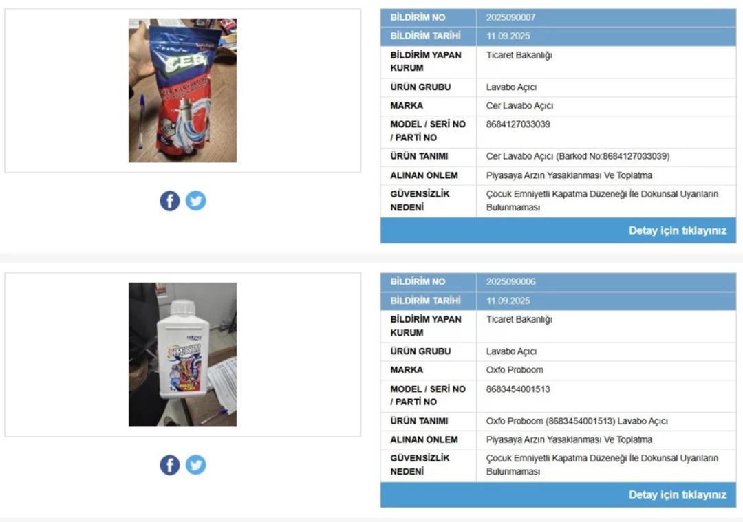 Bakanlık iki ürünün satışını yasakladı! Piyasadan toplatılıyor 1