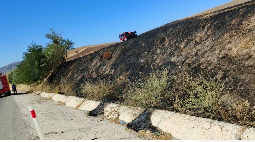 Elazığ’da otluk alanda yangın