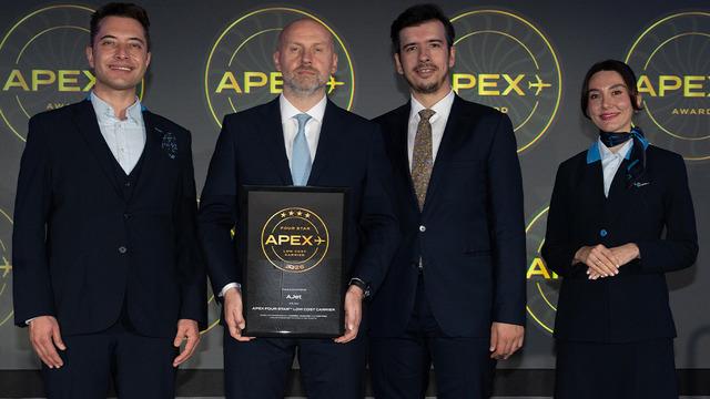 AJet’e APEX’ten 2 yılda 2 ödül: AJet 2. kez uluslararası ödüle layık görüldü