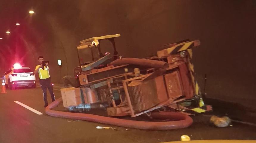 Ordu’da tünelde patoz kazası: Sürücü yaralandı