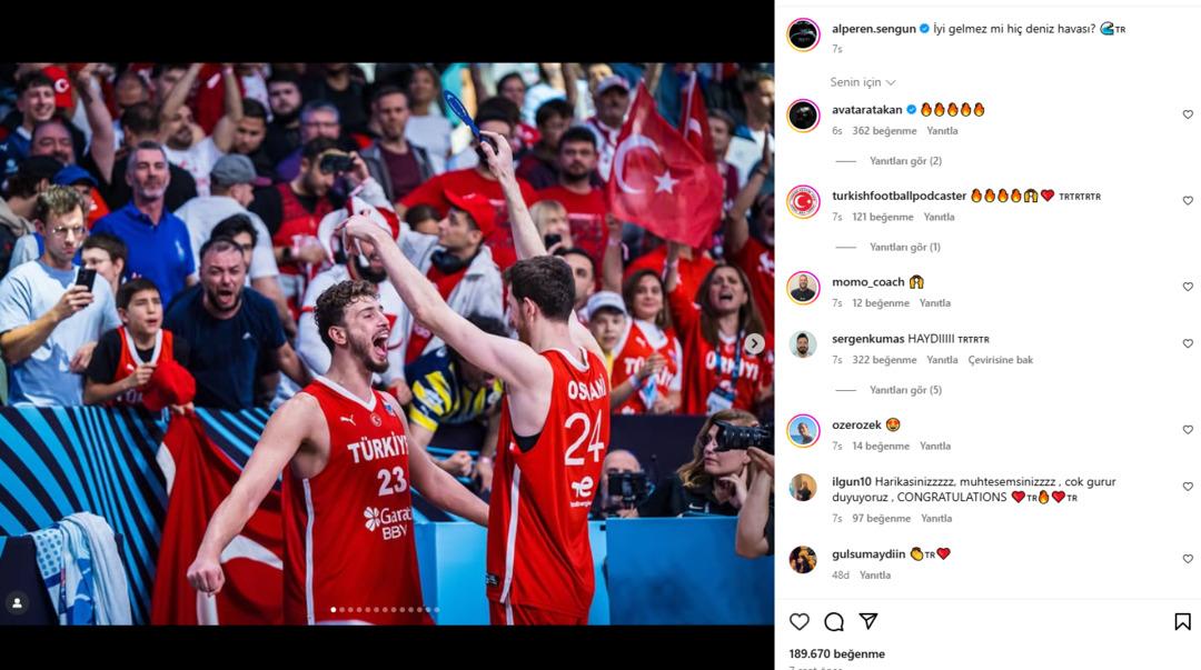 T&uuml;rkiye, Yunanistan ı ezdi ge&ccedil;ti, Alperen Şeng&uuml;n den  deniz  g&ouml;ndermesi geldi 2