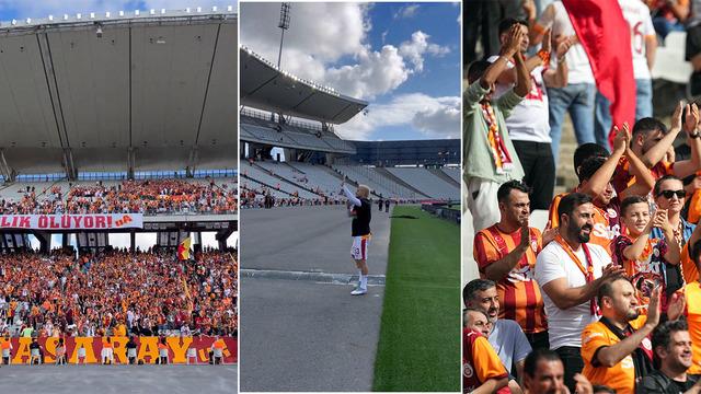 Galatasaray taraftarından Eyüpspor karşılaşması öncesi Barış Alper Yılmaz'a destek! 