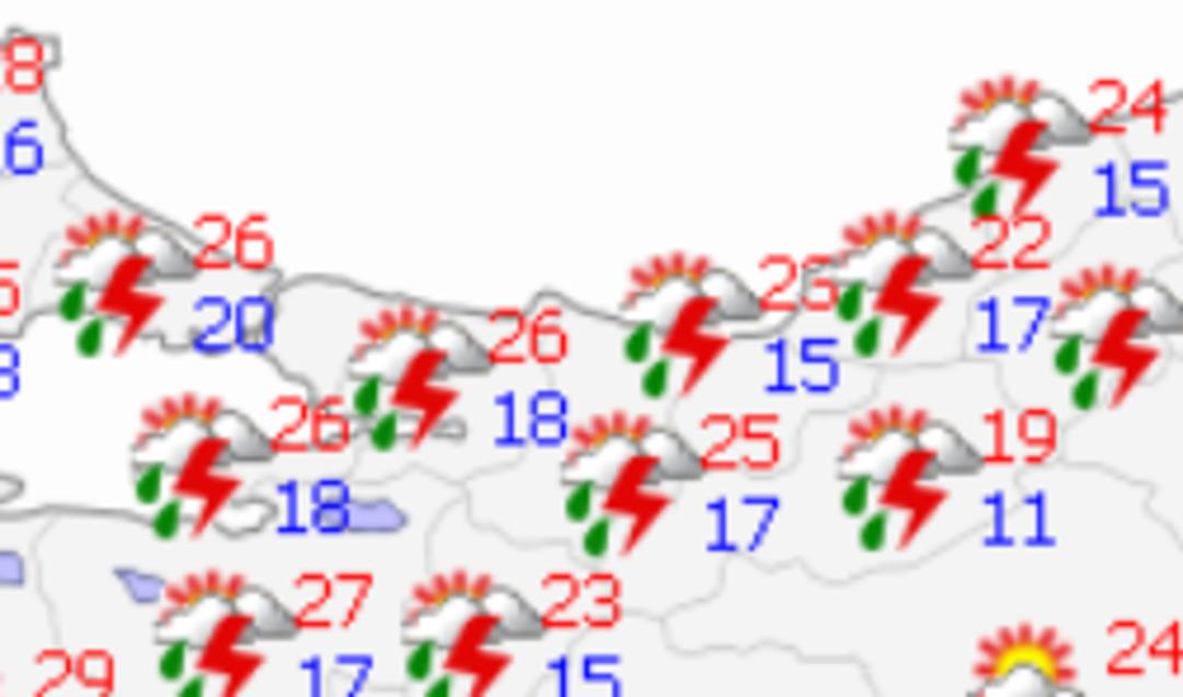 İstanbul da dahil! Çok sert: Gelişini hissettirecek... Haritalarda da durum aynı: gök gürültüsü ve sağanak 2