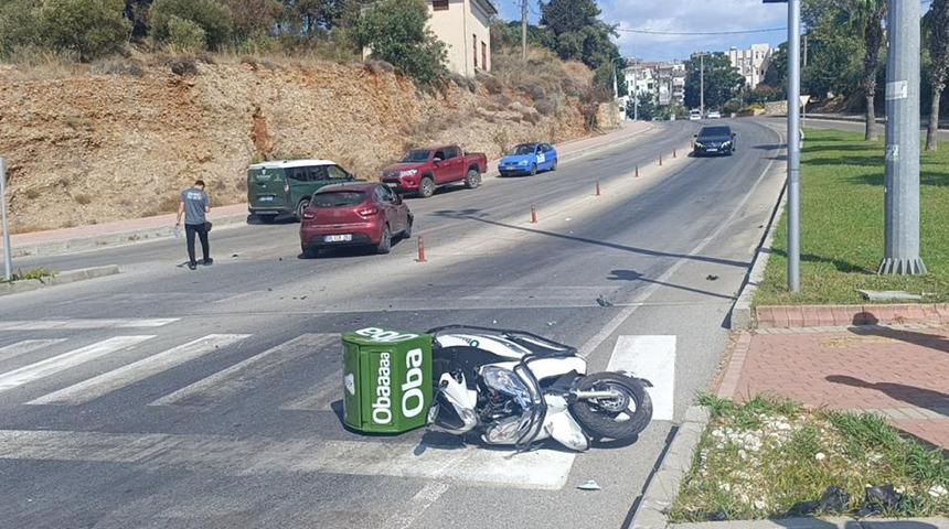 Otomobil ile motosiklet &ccedil;arpıştı: 1 yaralı